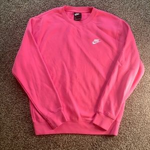 Nike Womens Crew Sweatshirt Sz S Small Pink